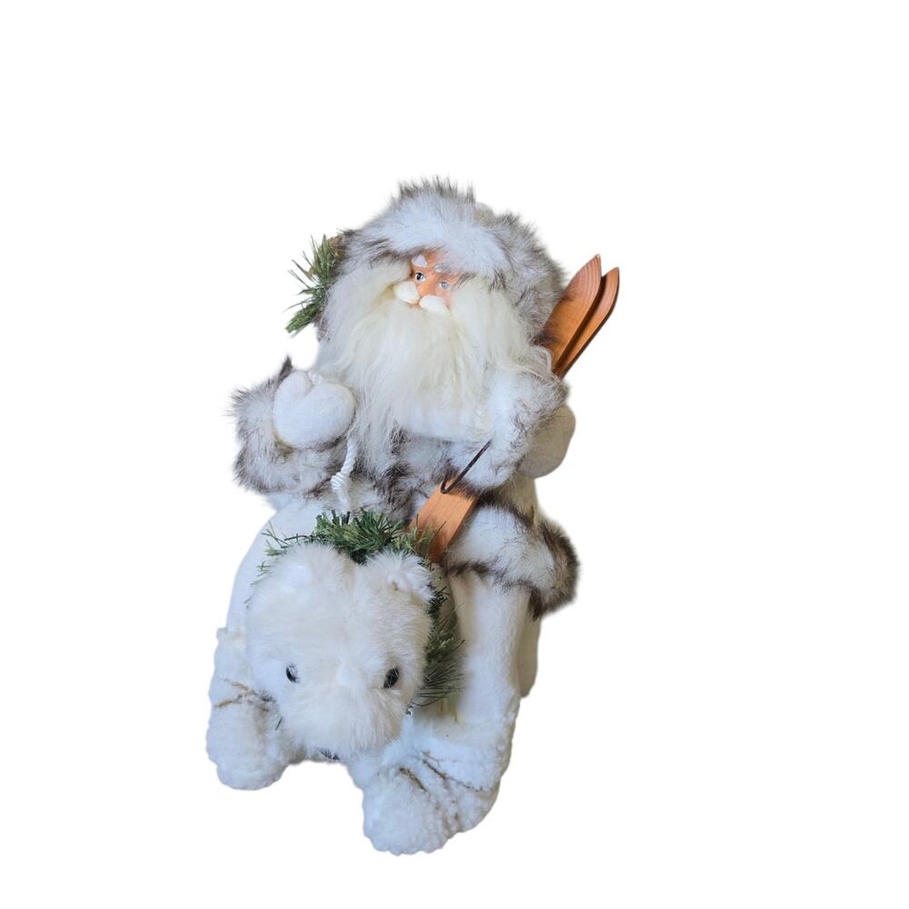 Christmas Santa on a Polar Bear Holiday Decor
